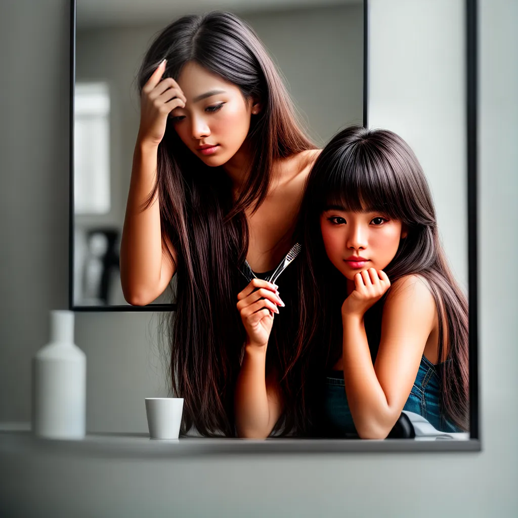 Desvendando O Que Significa Sonhar Com Cabelo Cortado 2 Fotos corte cabelo mulher triste espelho