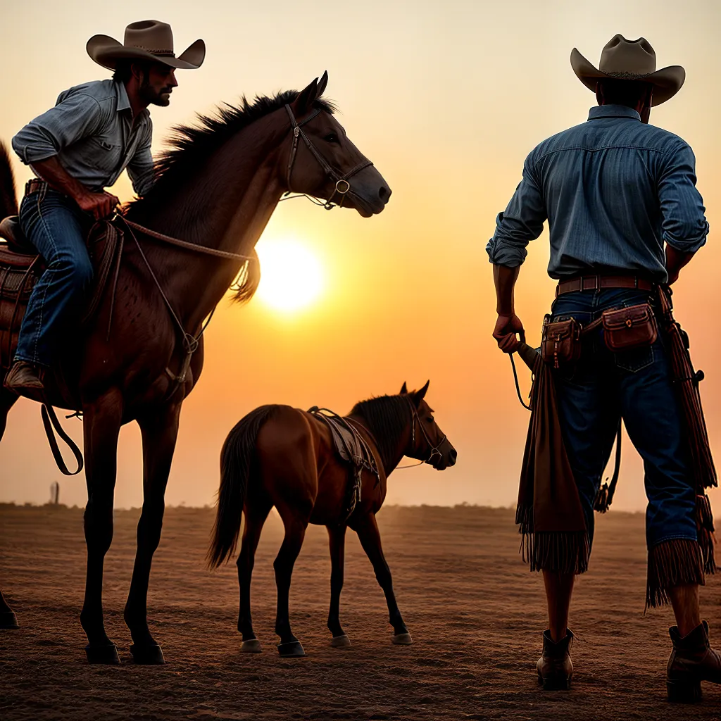 Fotos cowboy brasileiro por do sol