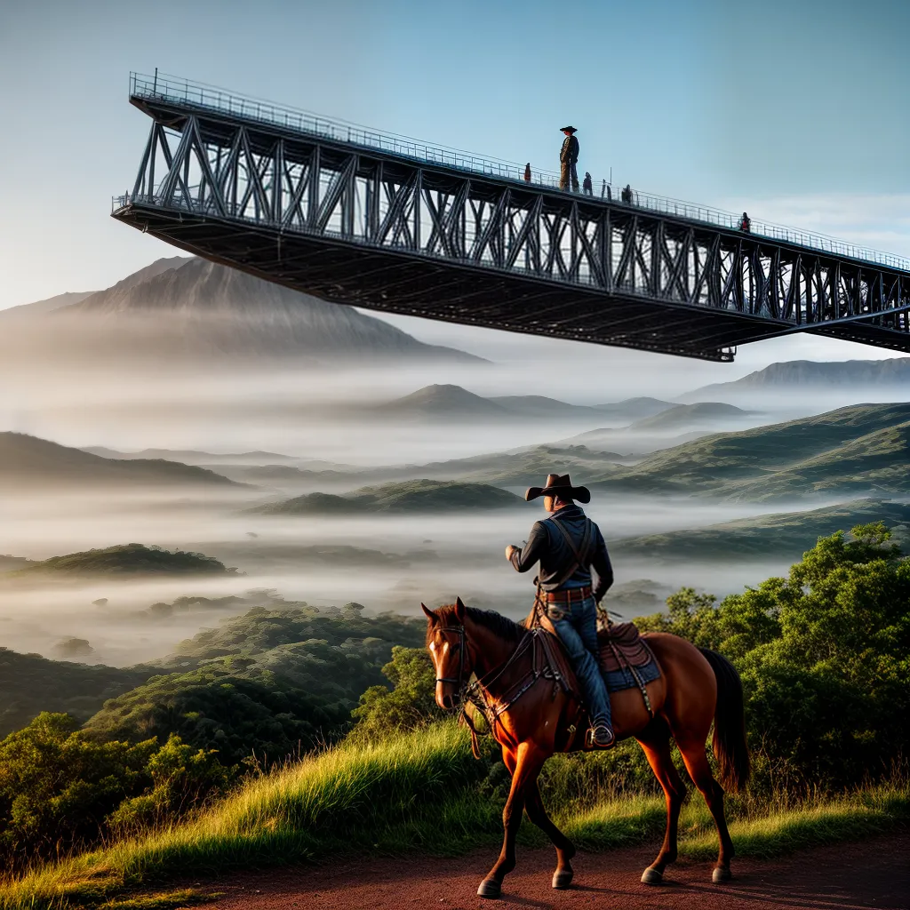 Fotos cowboy ponte jornada horizonte