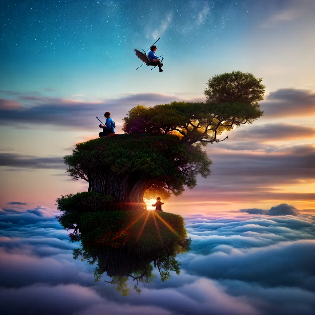 Fabricação de Sonhos Fantásticos: Como Interpretar e Aproveitar a Imaginação. 4 Fotos crianca nuvem imaginacao mundo fantasia