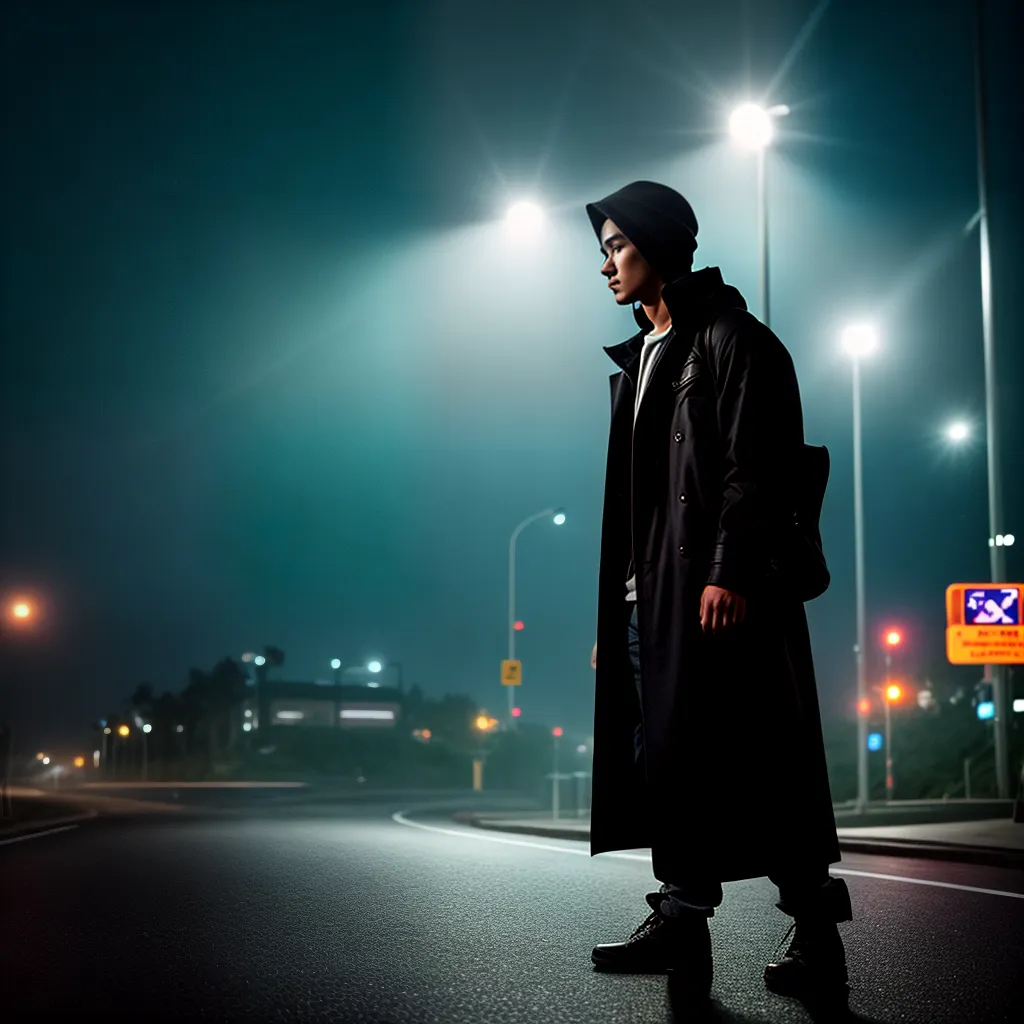 Fotos cruzamento noite iluminado indecisao