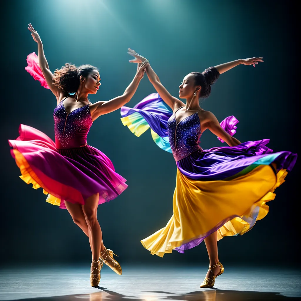 Fotos danca colorida movimento sonhador