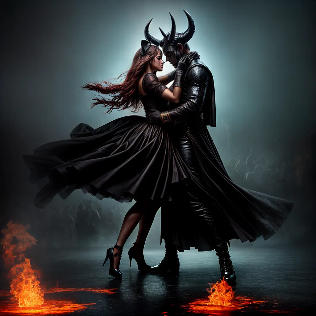 Desvendando os Mistérios do Sonho em que se Dança com o Diabo 4 Fotos danca diabo fogo silhuetas