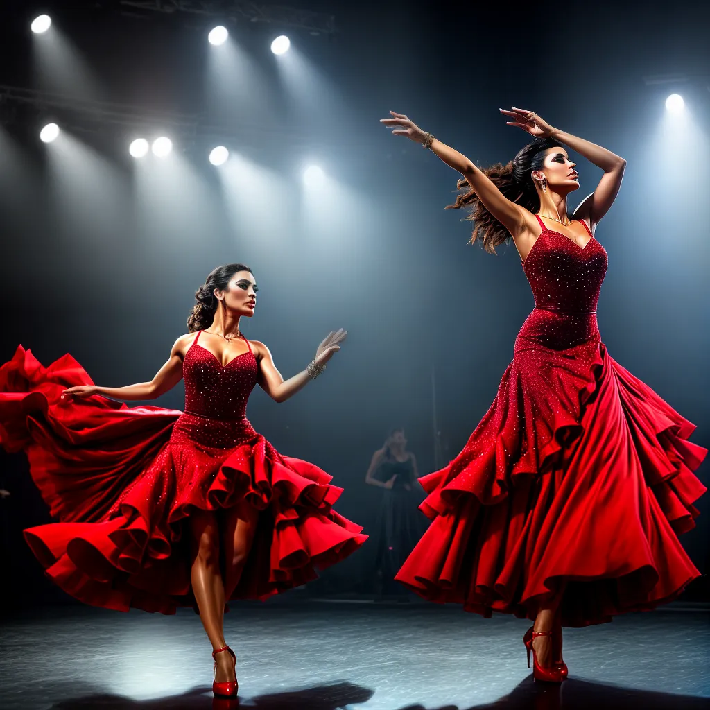 Fotos danca flamenco vestido fogo