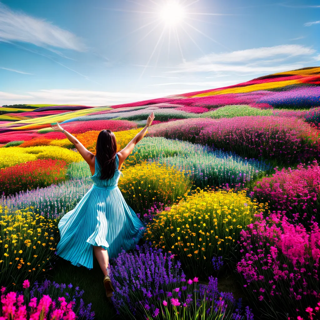 Descubra o significado de sonhar com Dançar e Florescer. 3 Fotos danca flores coloridas sol