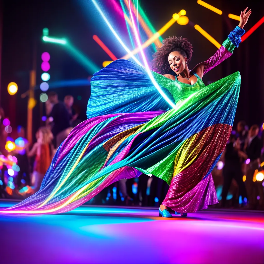 Fotos danca luzes coloridas liberdade