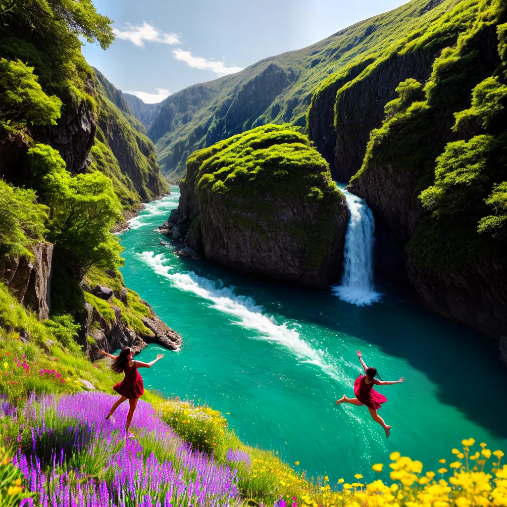 Interpretações de sonhos: Voo e dança na natureza selvagem. 2 Fotos danca montanha natureza vida livre