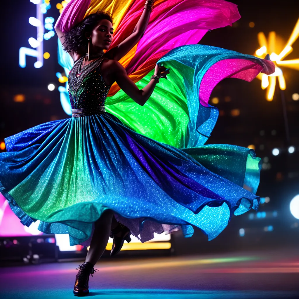 significa sonhar com dança contemporânea? 3 Fotos danca silhueta luzes coloridas liberdade