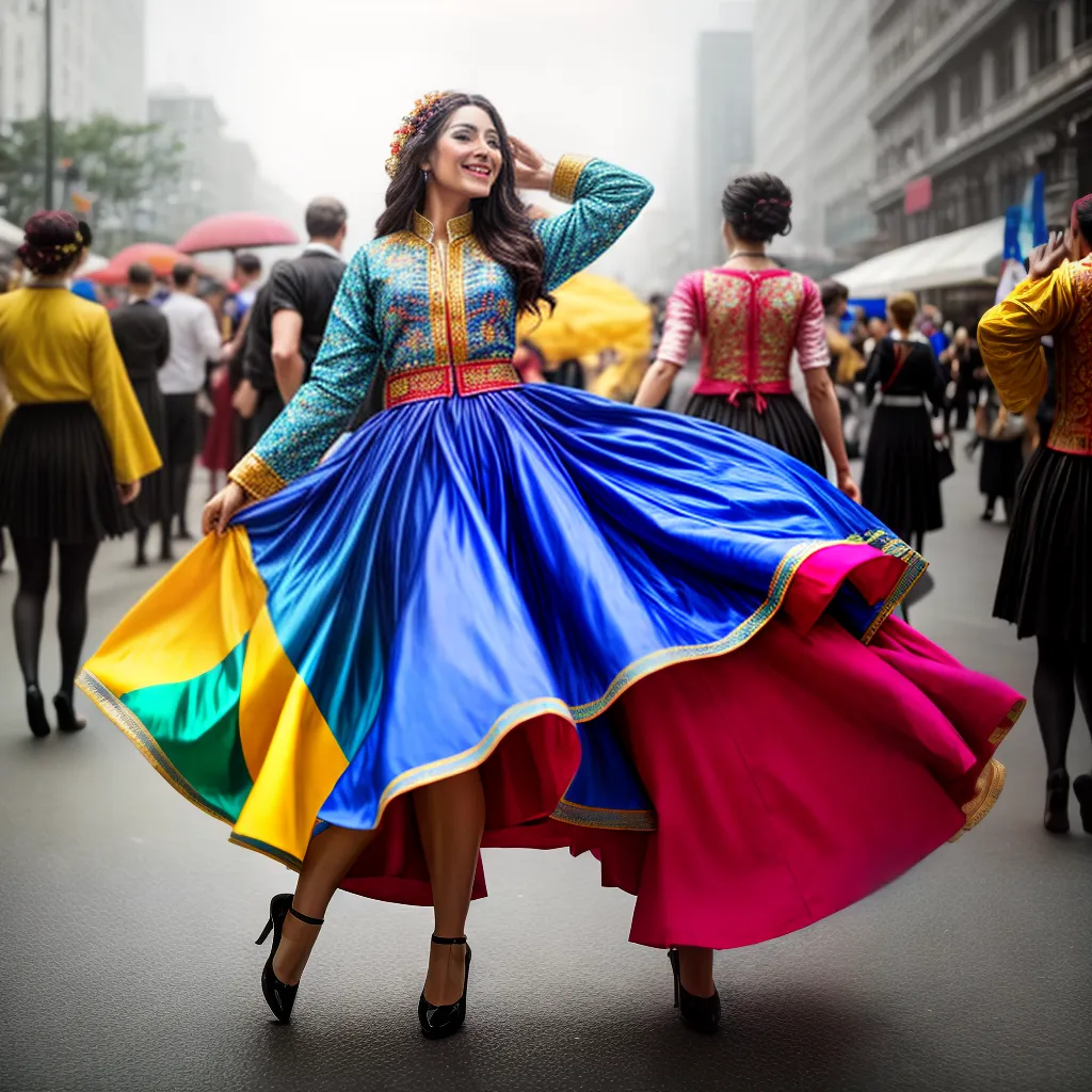Fotos danca ucraniana tradicional cores alegria