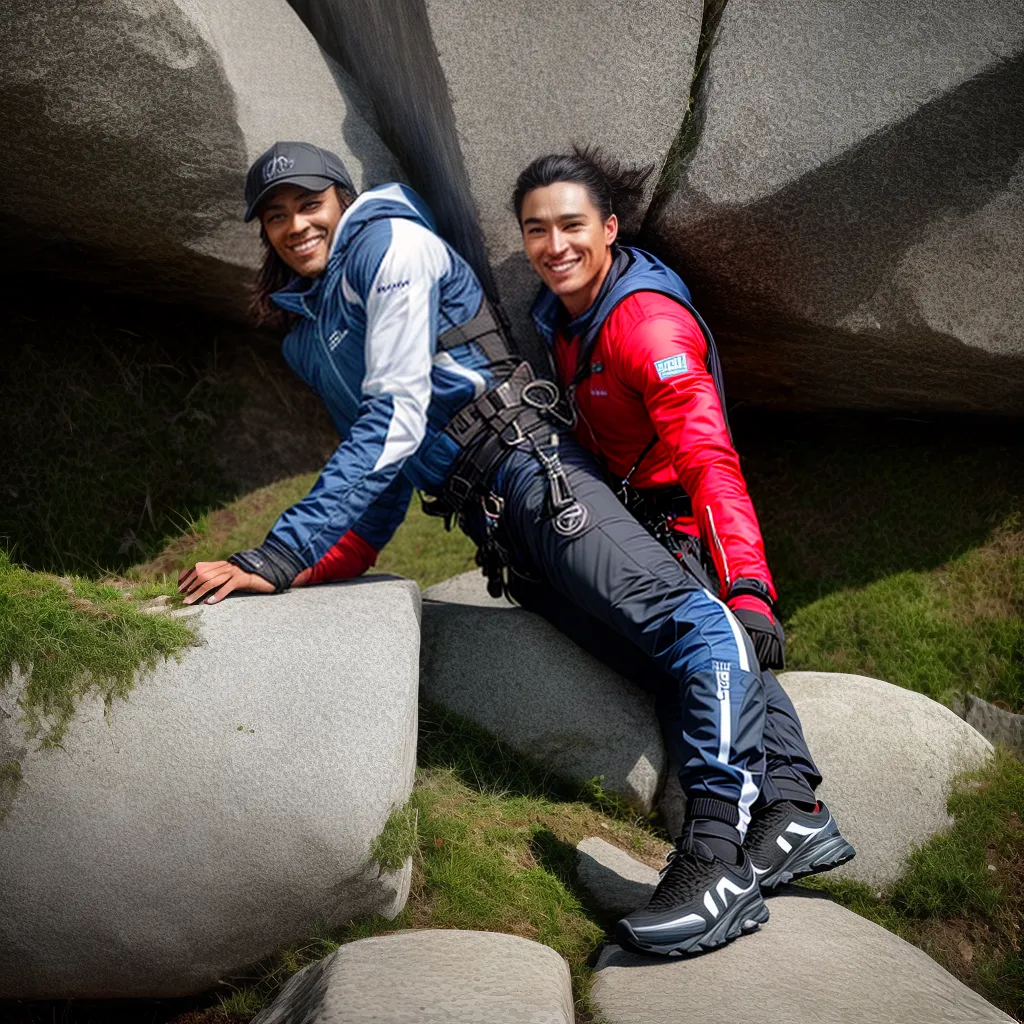 Fotos desafio sorriso escalada obstaculo