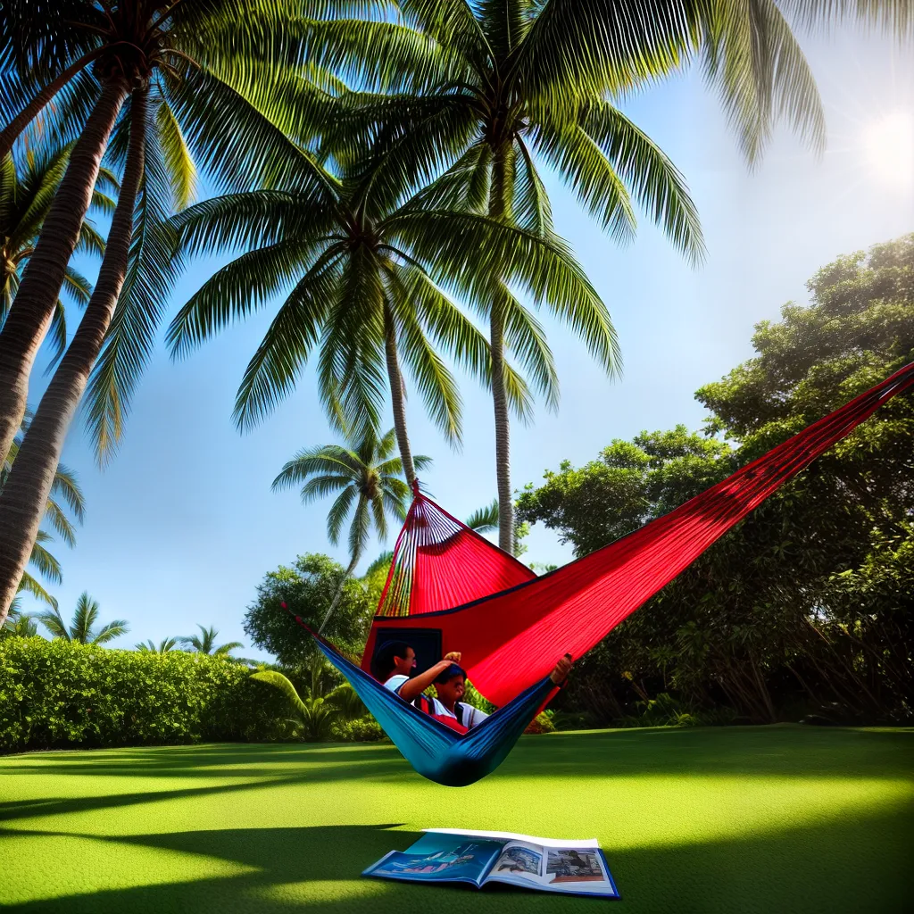 Fotos descanso hammock praia palmeiras livro