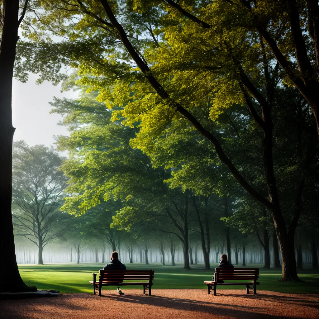 Descubra o significado de sonhar com Repouso após uma caminhada. 6 Fotos descanso parque arvores passaro