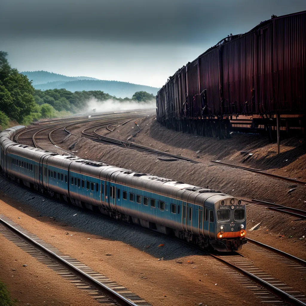 Trem Descarrilhado: O Que Significa Sonhar com Desastres Ferroviários? 3 Fotos descarrilamento trilho caos obstaculo