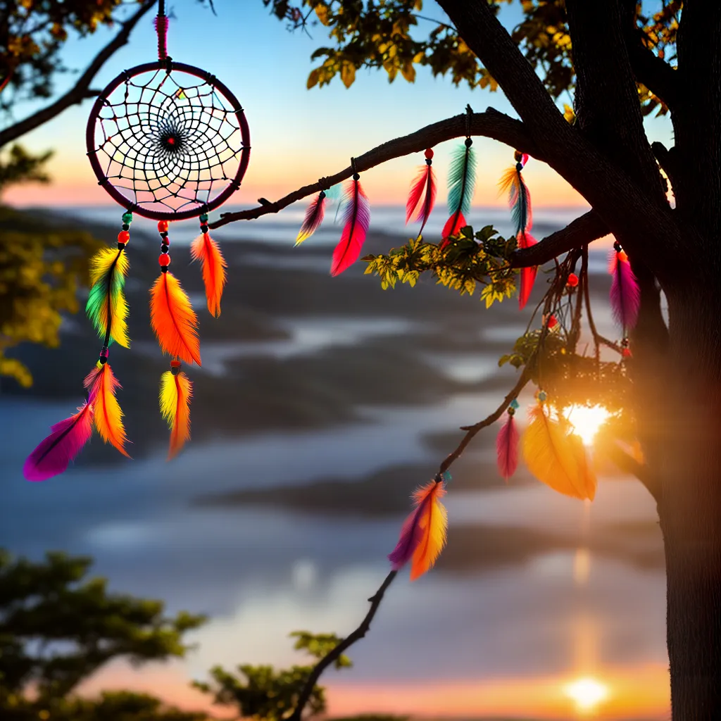 Fotos dreamcatcher beads por do sol natureza