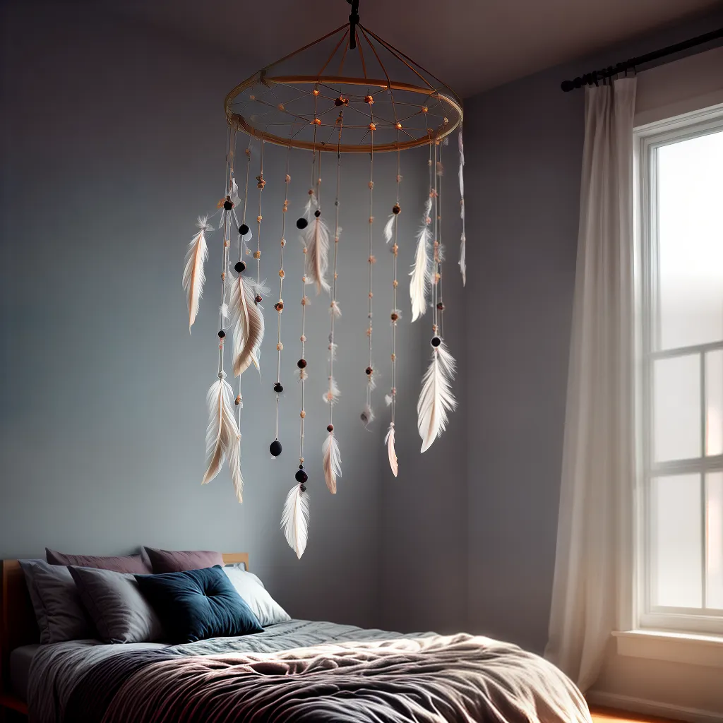 Fotos dreamcatcher cama simbolo sonhos