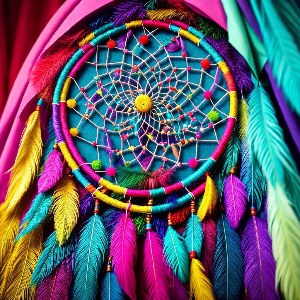 Cores dos Sonhos: Qual é o significado de sonhar com cores? 4 Fotos dreamcatcher colorido penas contas