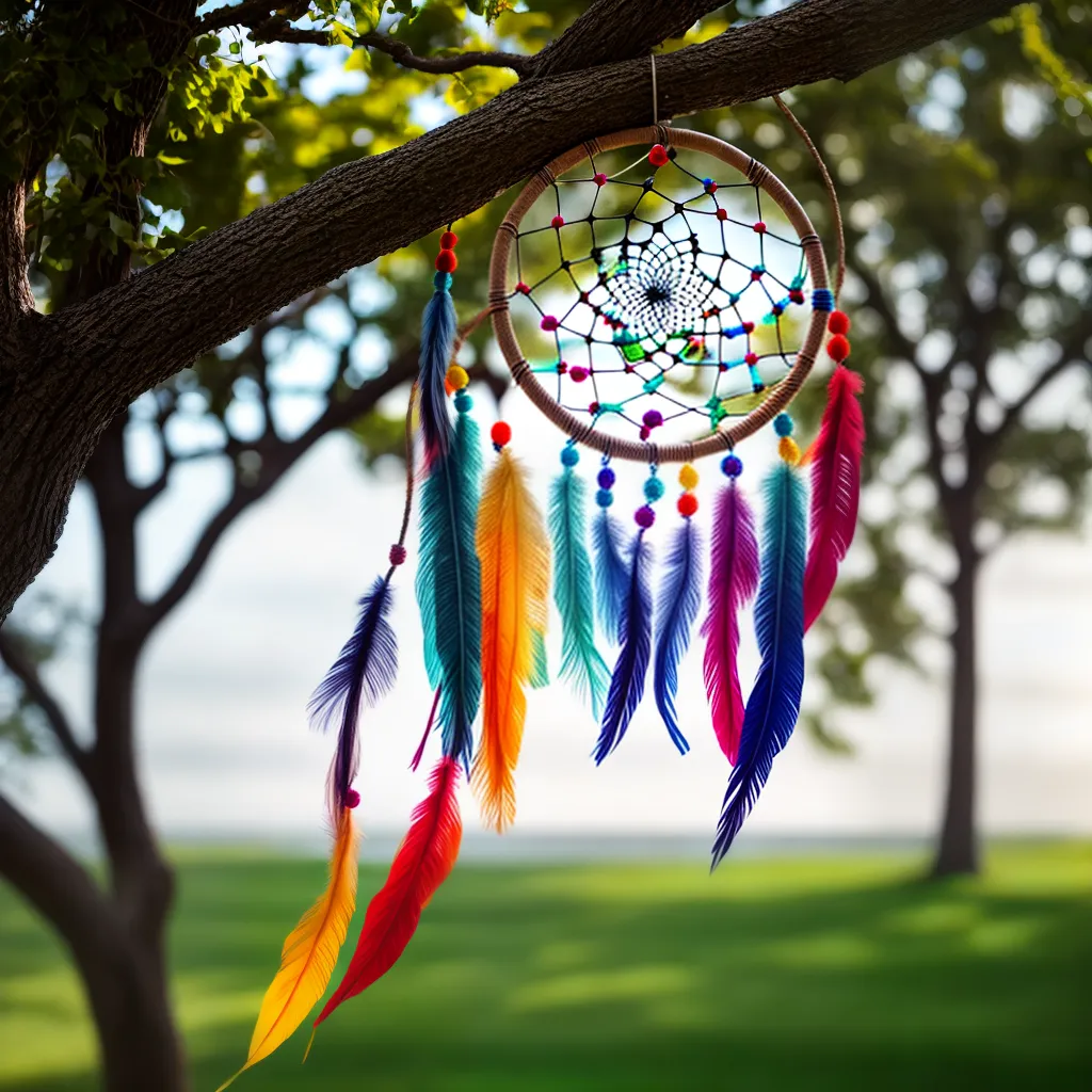 Desvendando o Significado de Sonhar com Interação 3 Fotos dreamcatcher cores ramo arvore 1