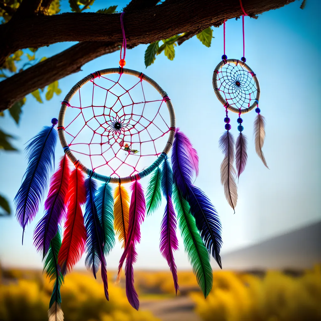 Diversidade de Sonhos: Interpretações e Significados 3 Fotos dreamcatcher cores ramo diversidade