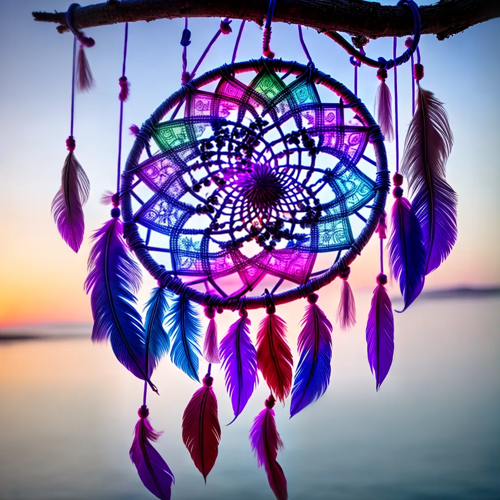 Fotos dreamcatcher roxo azul estavel