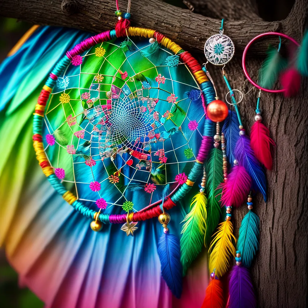 Fotos dreamcatcher serpente cores pena
