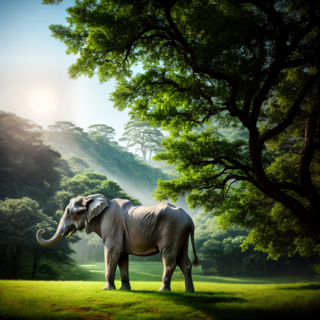 Fotos elefante branco floresta sabedoria paz