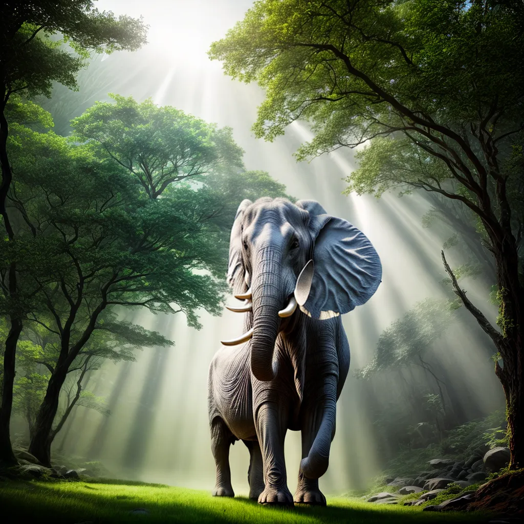 Fotos elefante branco floresta sagrado espiritual