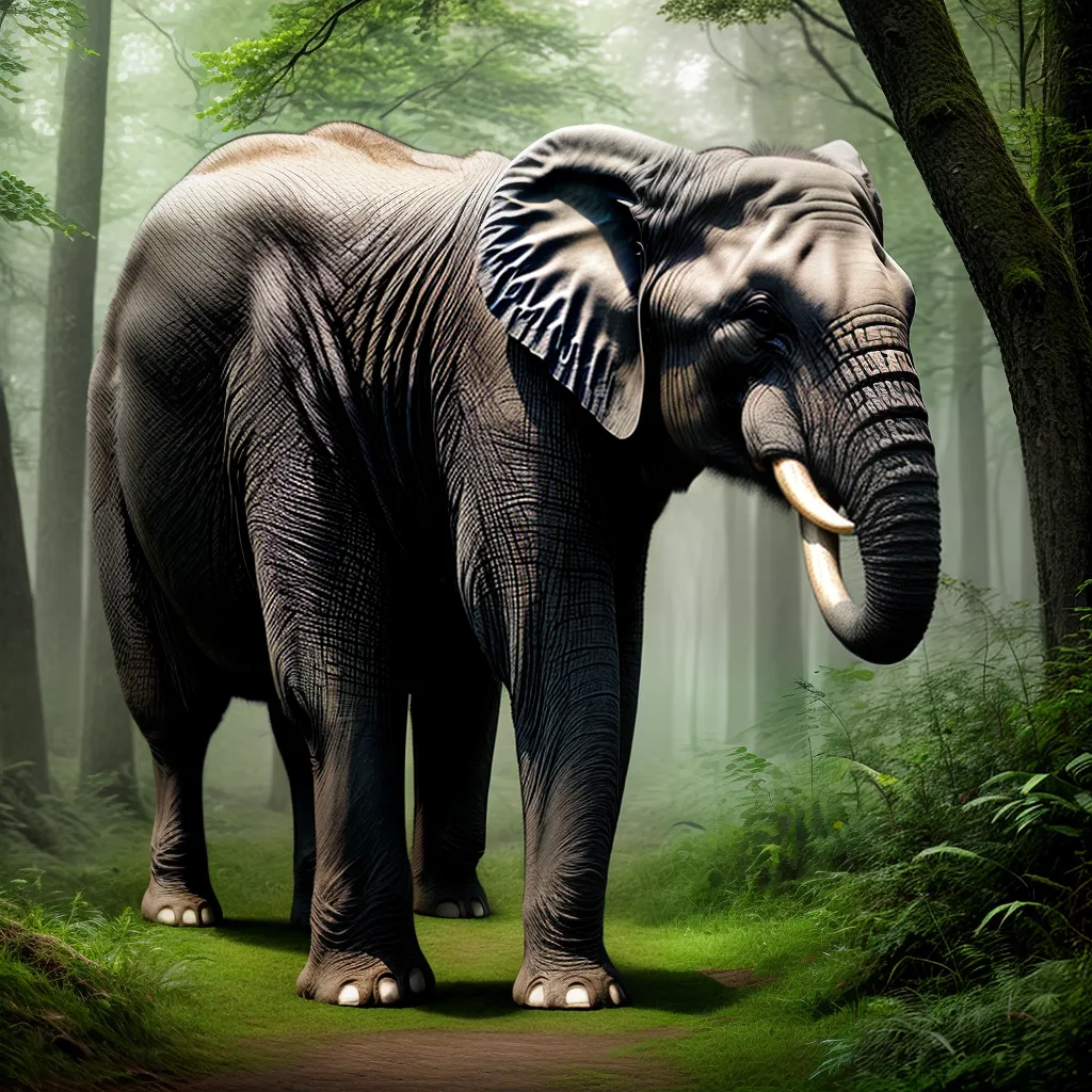 Fotos elefante floresta poder animal