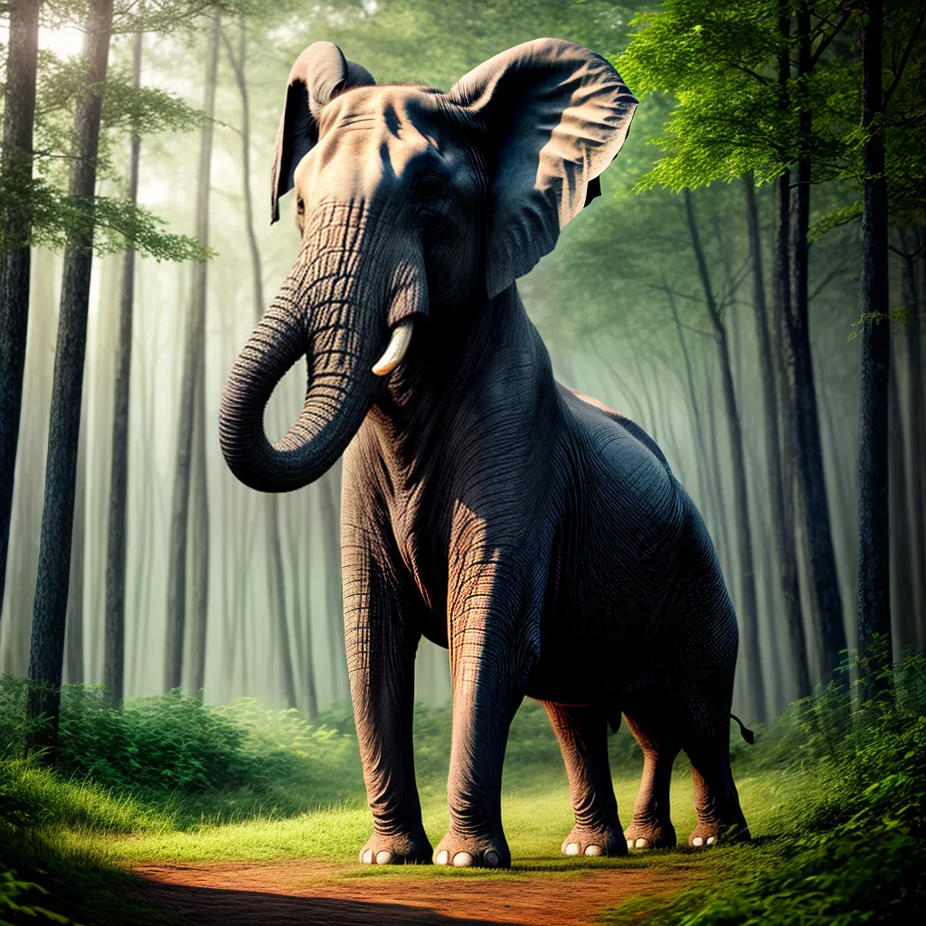 Fotos elefante floresta poder sabedoria