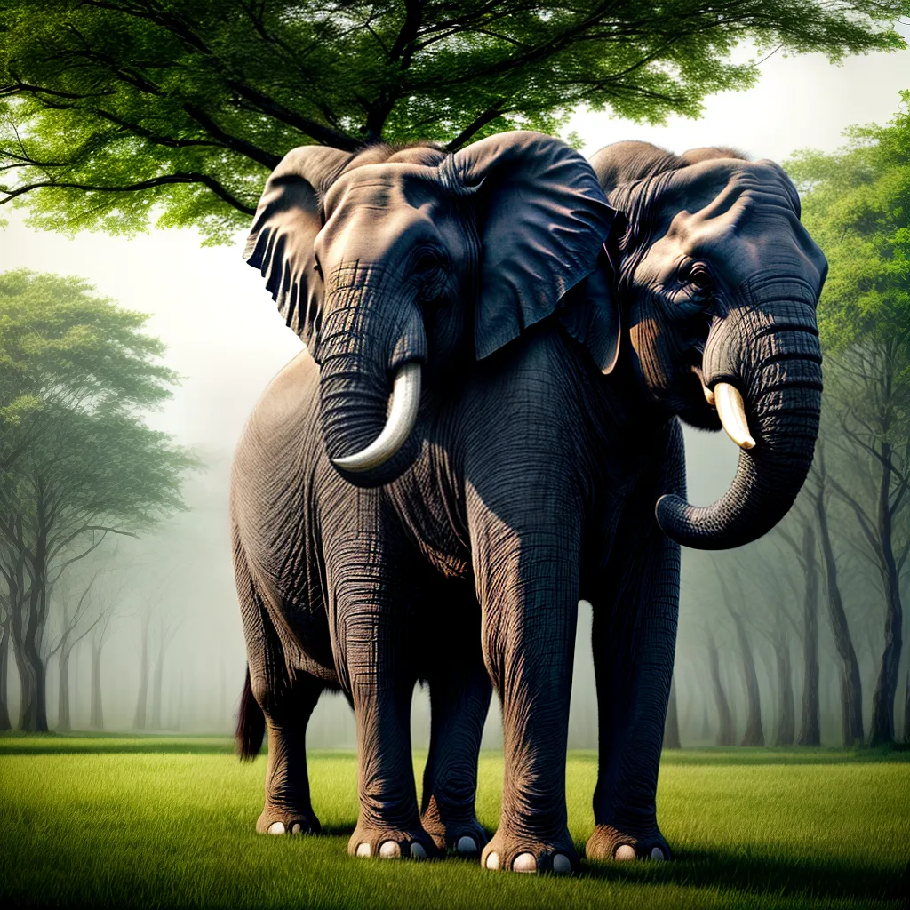 Fotos elefante floresta verde simbolismo