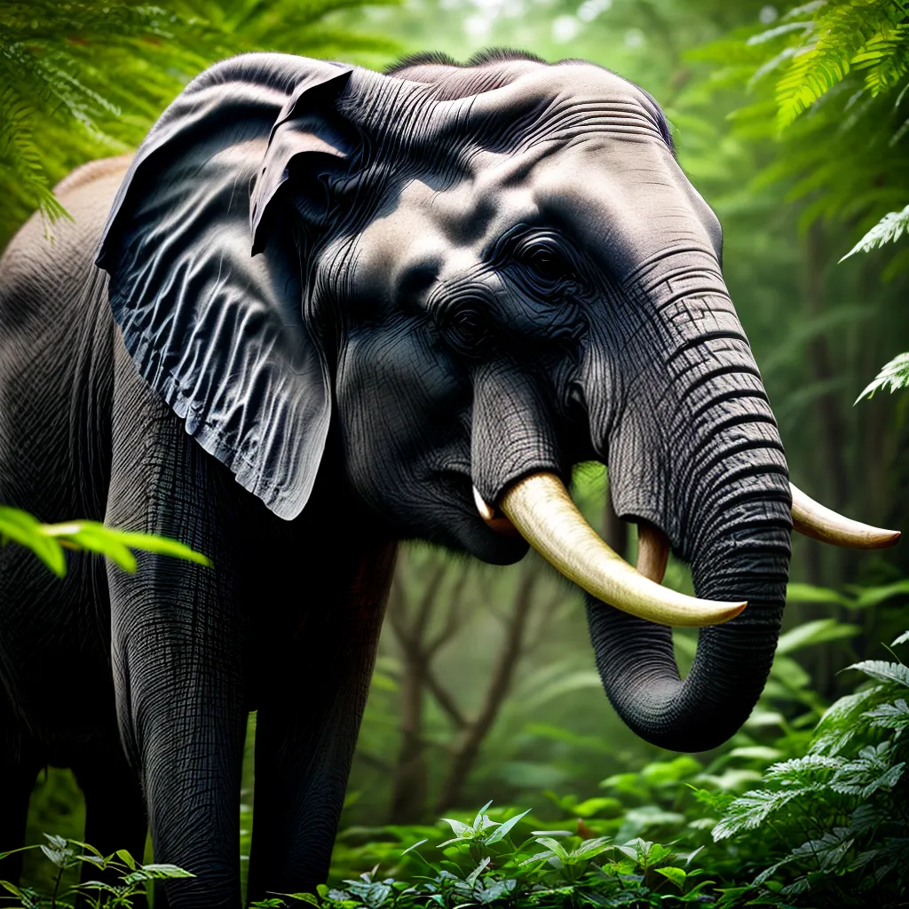 Fotos elefante jungla folhagem misterio