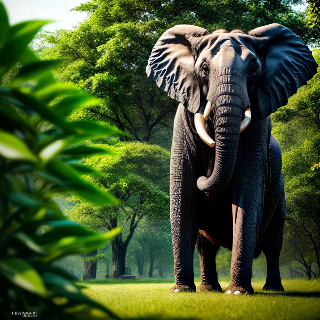 Fotos elefante jungla folhagem poder sabedoria