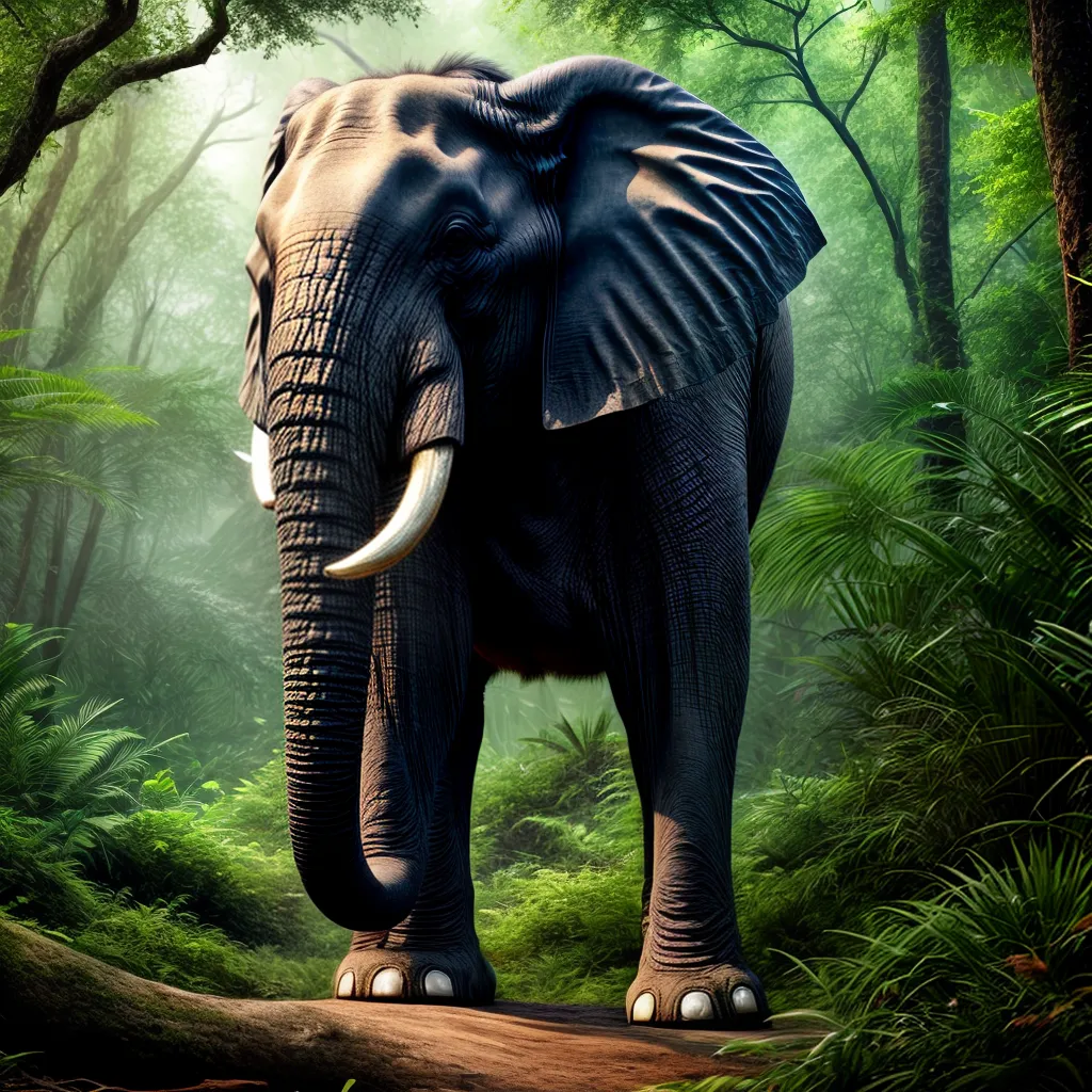 Fotos elefante jungla rio misterio