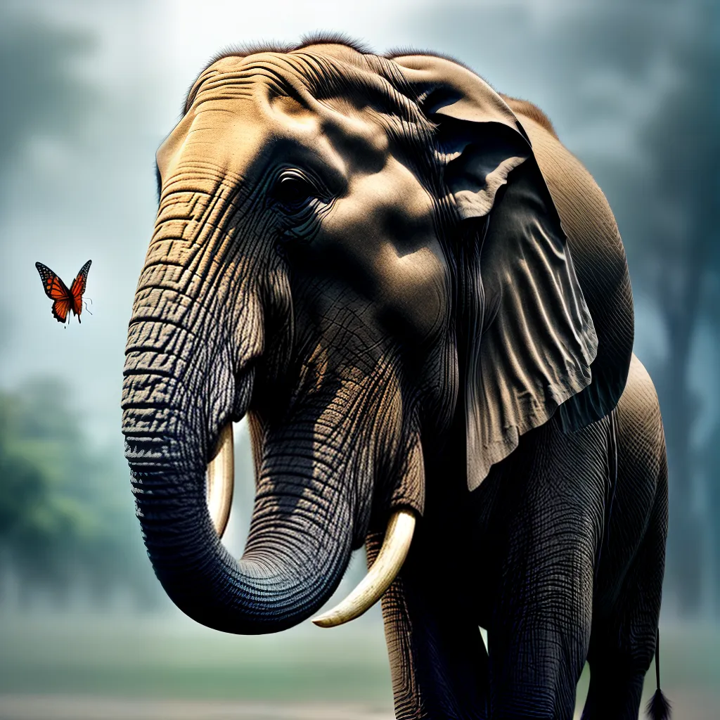 Fotos elefante sabedoria borboleta transformacao