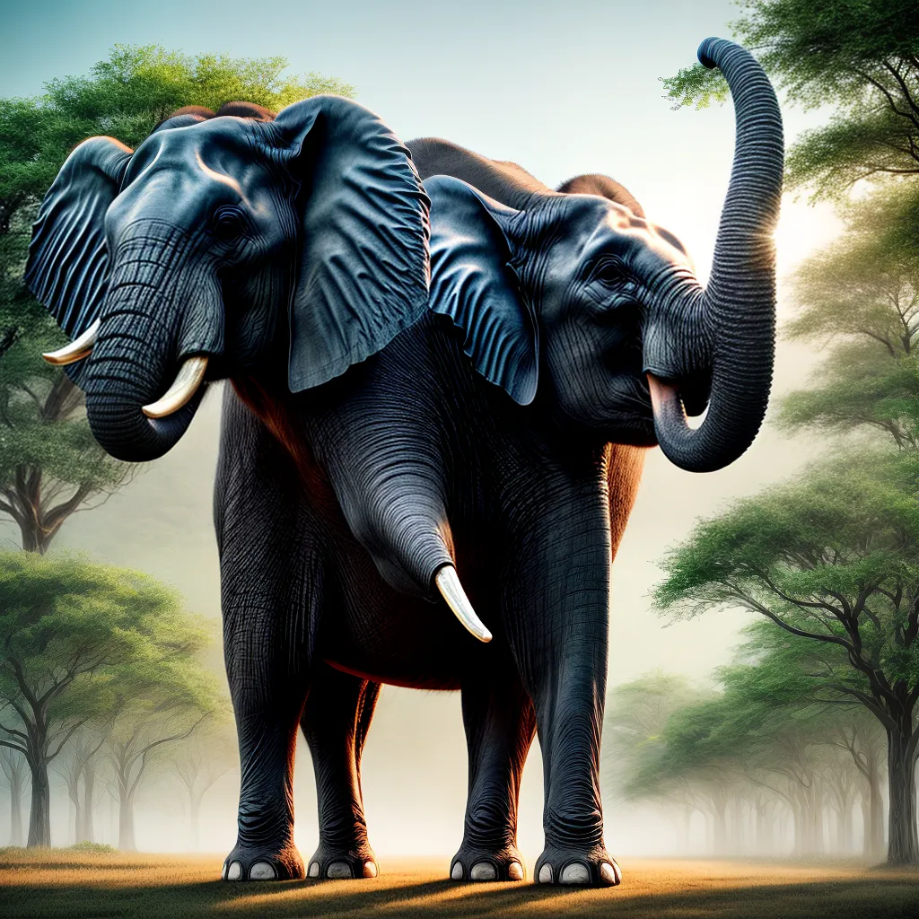 Fotos elefante sabedoria paisagem onirica