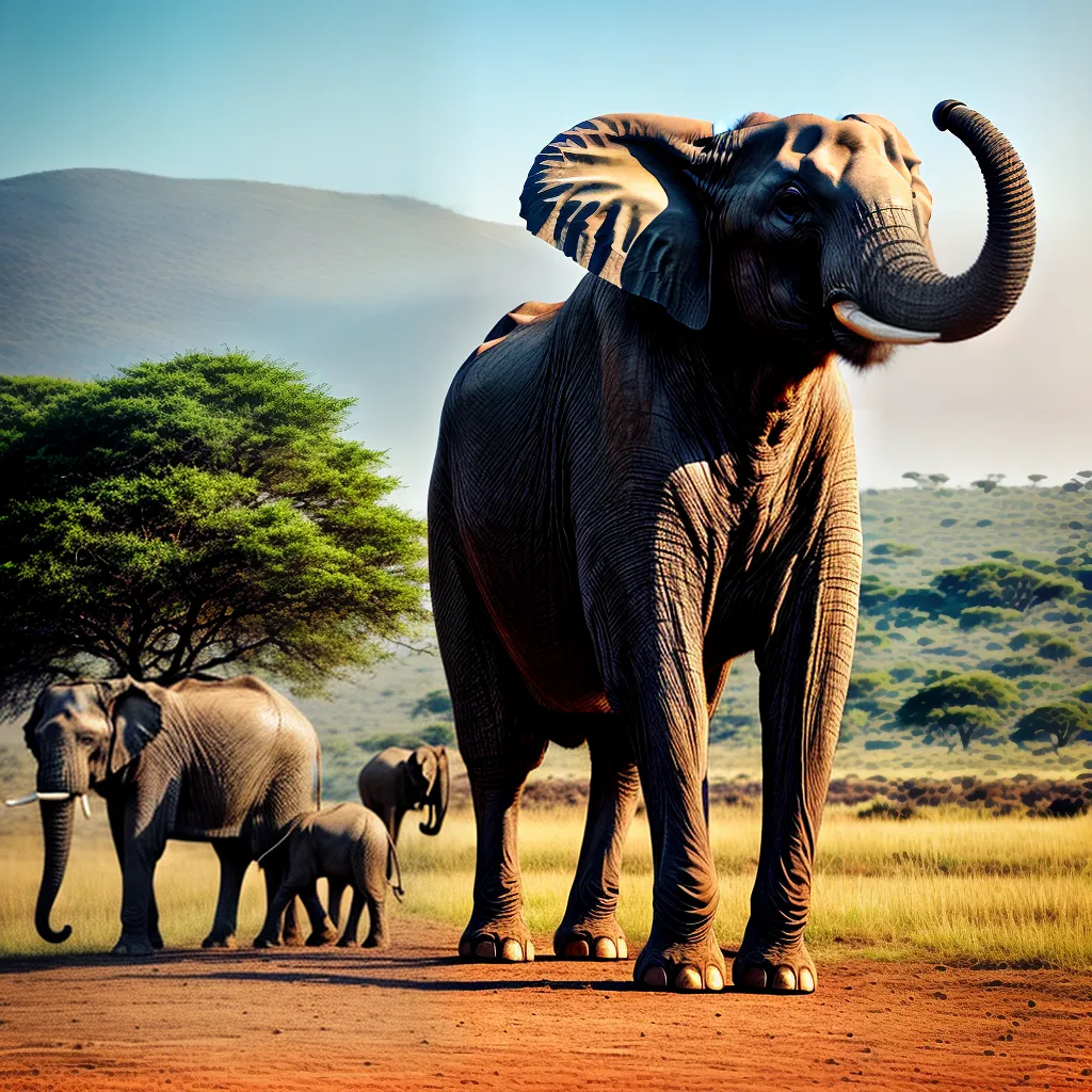 Fotos elefante savana leoa gazelas sonhos