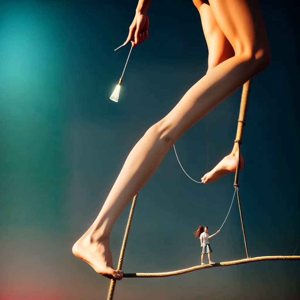 Fotos equilibrio emocional corda bamba fundo emocoes