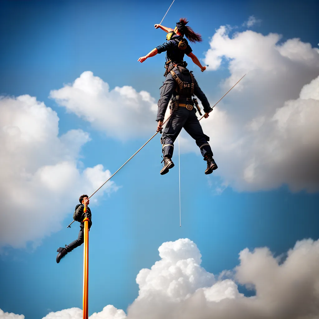 Fotos equilibrio sonhos corda nuvens