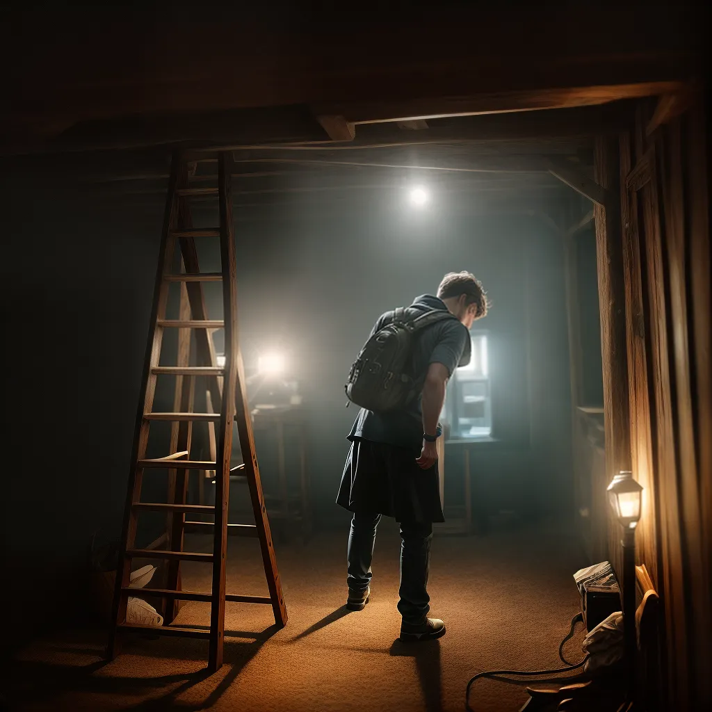 Desvendando os Mistérios do Sótão nos Sonhos 3 Fotos escada atico luz curiosidade misterio