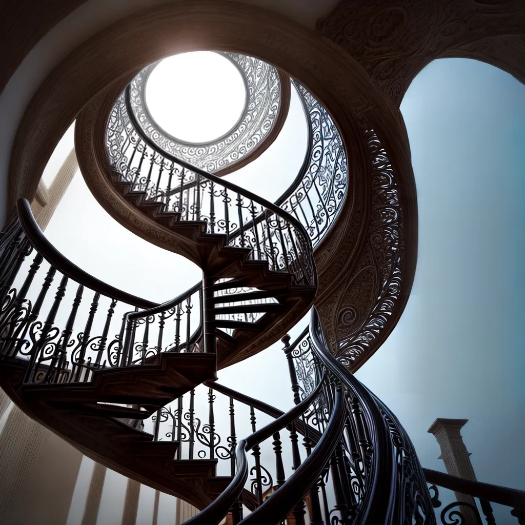 Espiral: descubra qual o simbolismo desse formato nos sonhos. 3 Fotos escada espiral luz autoconhecimento