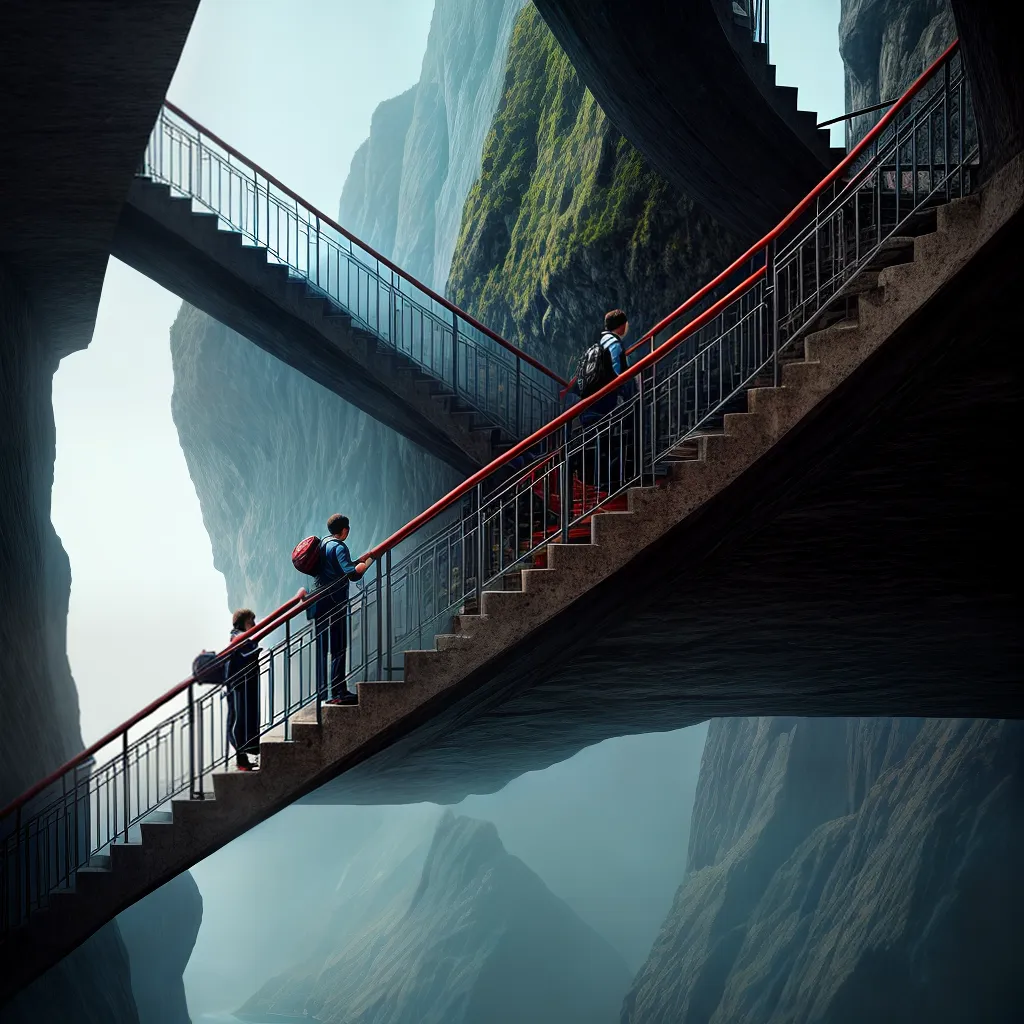 Fotos escada infinita sonho mistico
