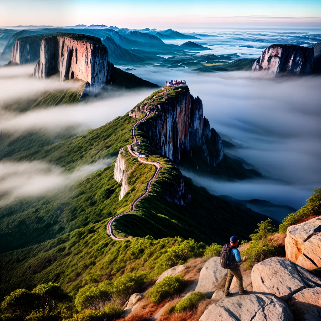 Título do Blog: Desvendando o Significado de Sonhar com Montanhas e Escaladas 3 Fotos escalada ceu azul determinacao