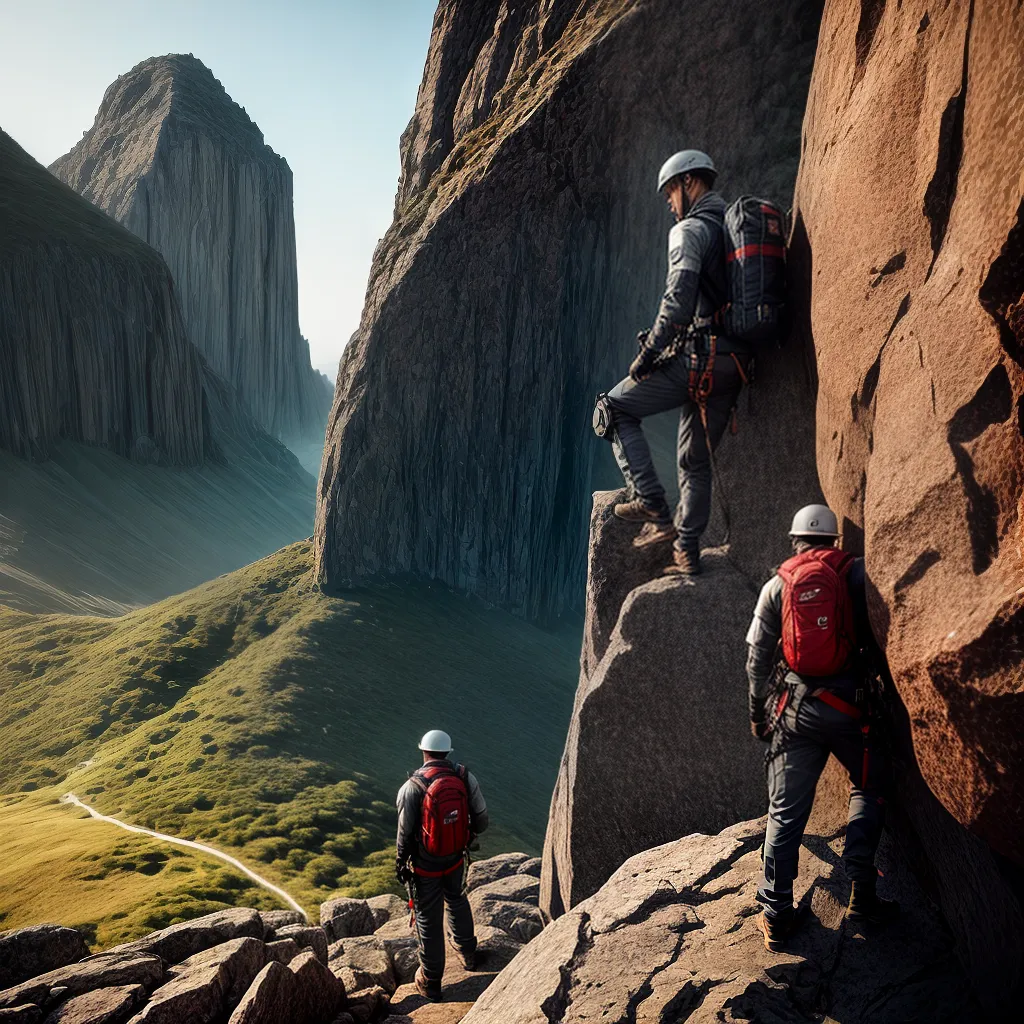 Fotos escalada progresso determinacao