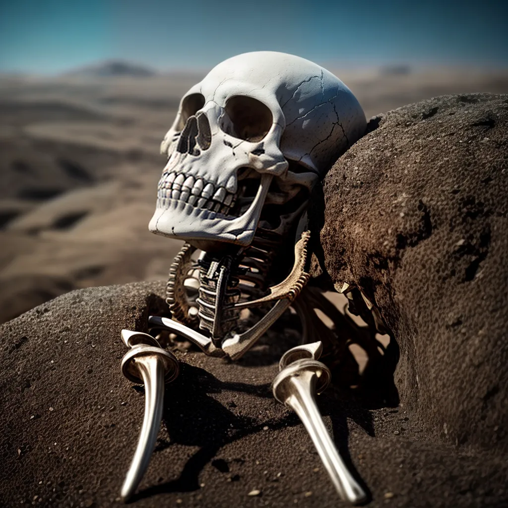 Significado de Sonhar com Ossada Humana 4 Fotos esqueleto deserto vazio mortalidade