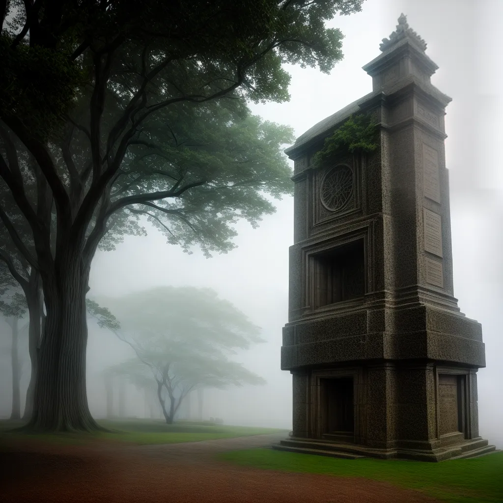 Fotos estatua nevoa misterio beleza