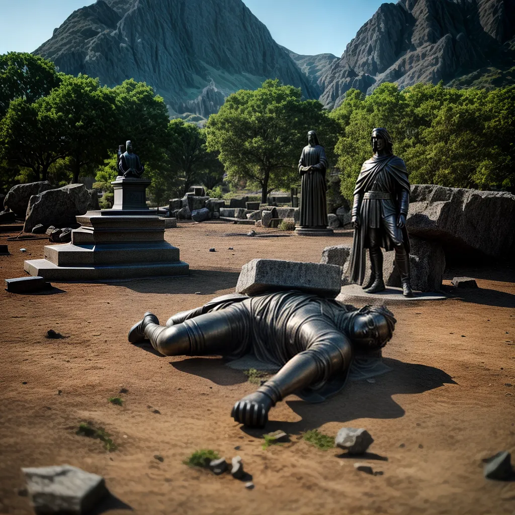 Ícones Destruídos: Qual o Significado de Sonhar com Destruir Figuras Importantes? 4 Fotos estatua quebrada reflexao sonho