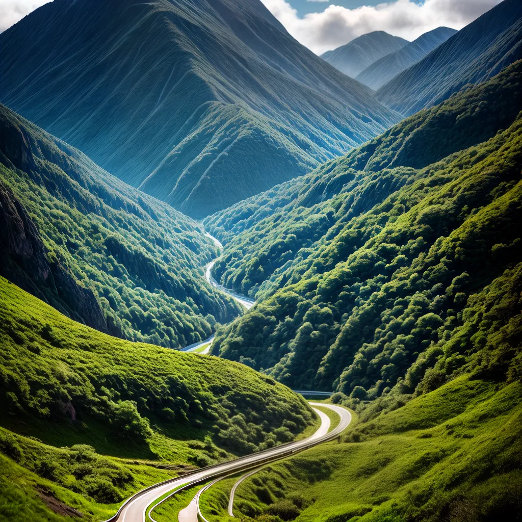 Descubra os melhores roteiros turísticos para explorar em sua próxima viagem. 3 Fotos estrada montanha verde flor aventura