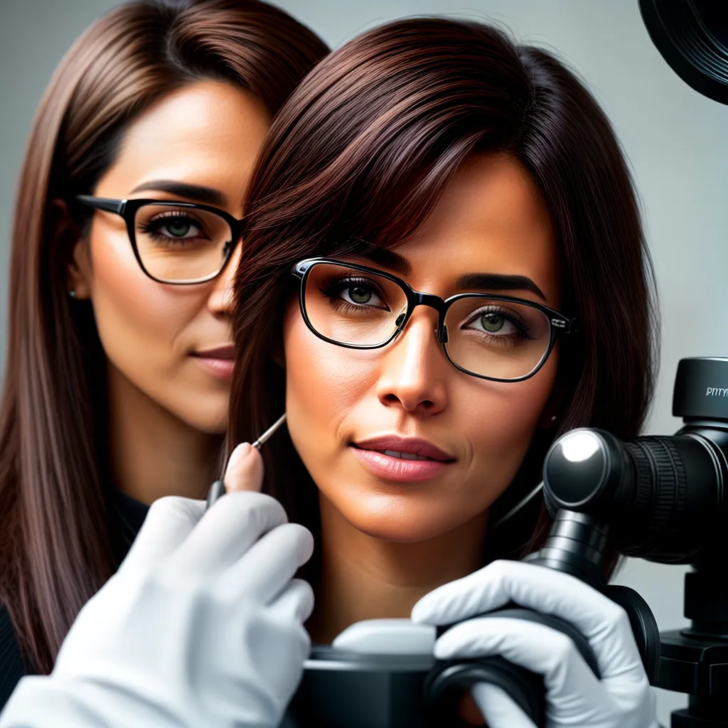 Fotos exame olhos optometrista ferramenta