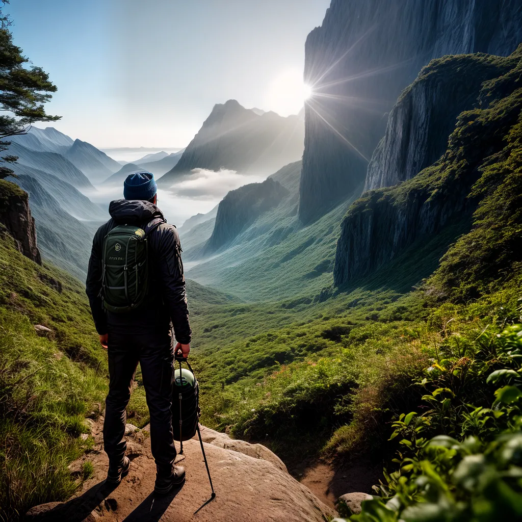 Fotos explorador trilha busca horizonte
