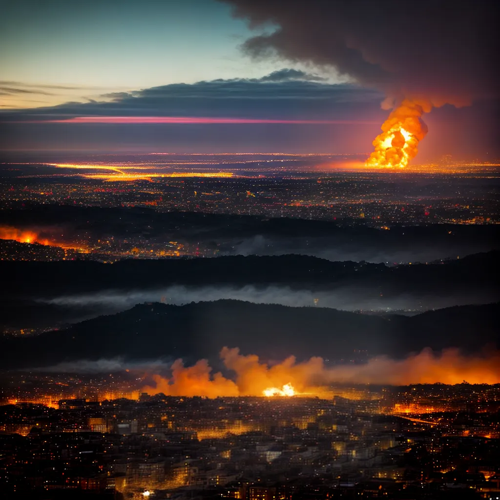 Fotos explosao caos noite emocoes