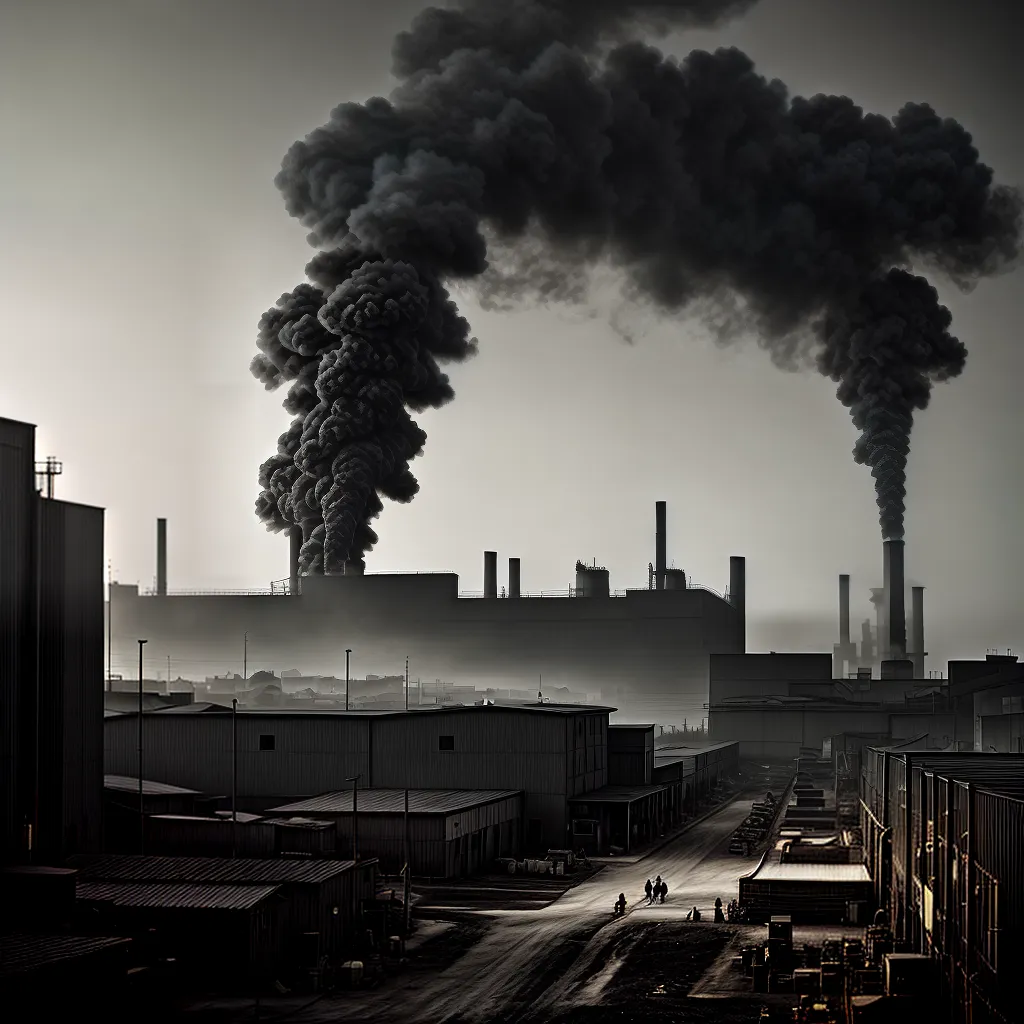 Fotos fabrica operarios maquinas fumaca